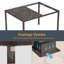 Pergola solaire en métal à DEL avec toit à persiennes réglable, pergola de terrasse extérieure toutes saisons avec système de drainage de l'eau, abri de jardin pour terrasse robuste-105939955