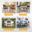 Ensemble de salle à manger peu encombrant avec chaises rembourrées pliables et table de salle à manger ronde-131269711-131269712-132908098