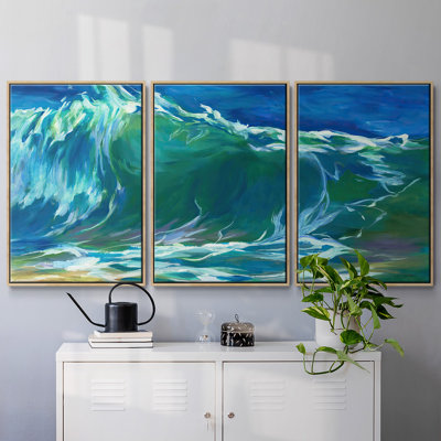 Green Flash encadré sur toile, 3 pièces