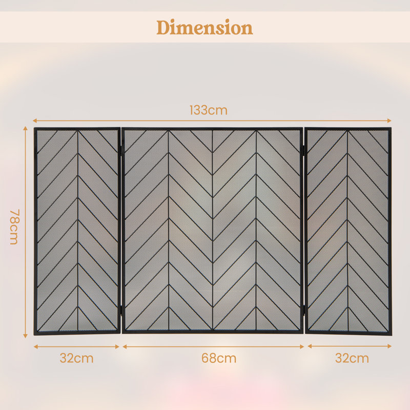 Nazish Metal Fireplace Screen