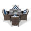 Karcher 4 - Person Wicker Patio Dining Set with Square Table , Cushions Included-39926020