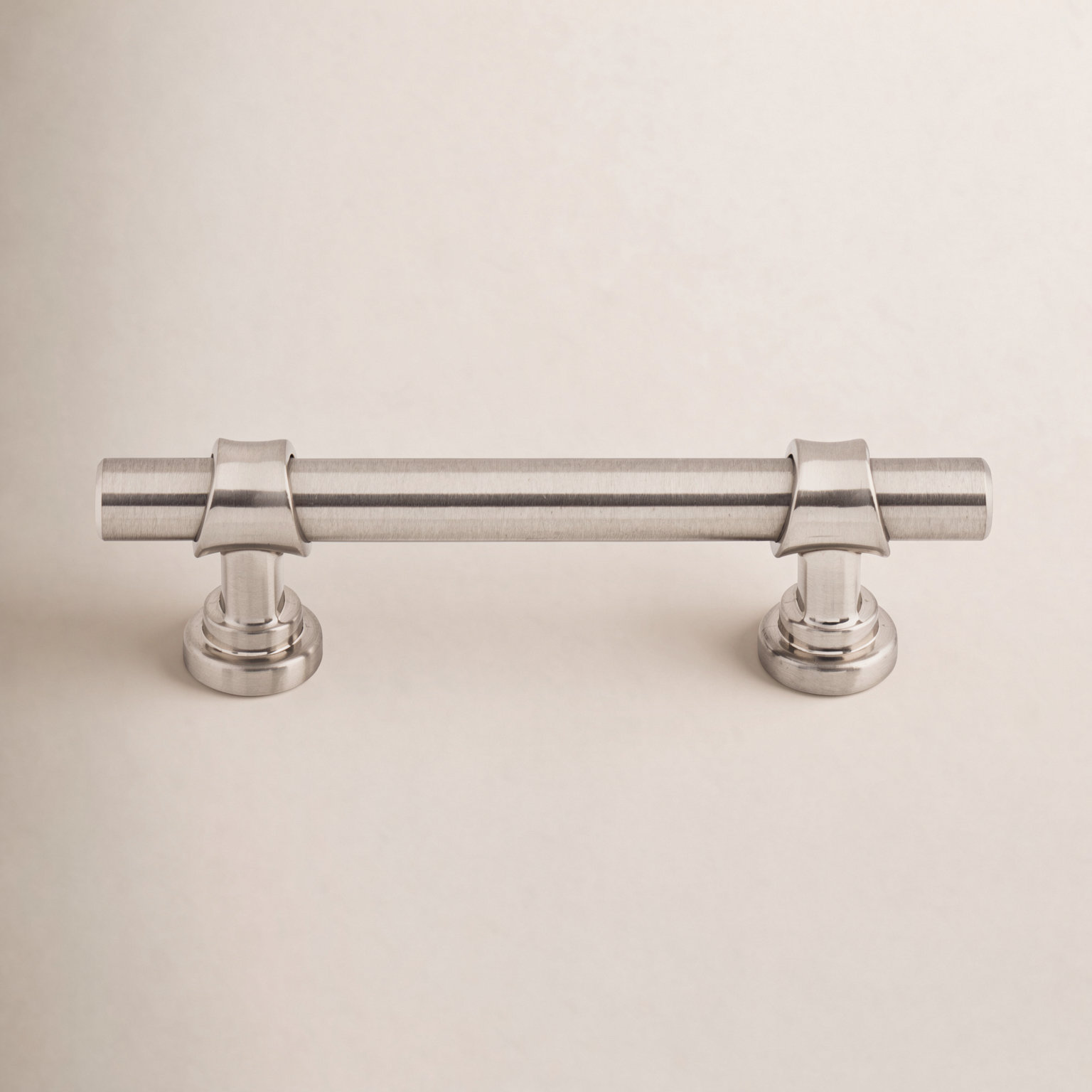 Bit Bar Cabinet Pull, 3" Center to Center, Brushed Satin Nickel