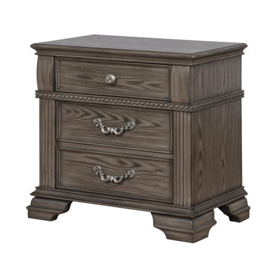 Nightstand W/ USB, Gray