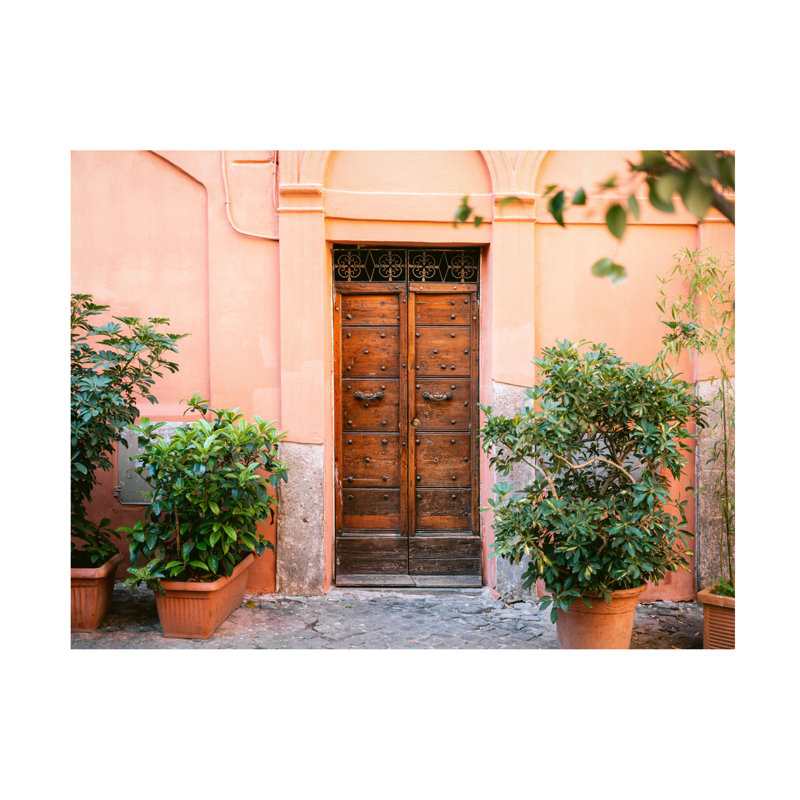 La porte du Trastevere sur toile, H 14 po x l 19 po x P 2 po