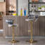 Ensemble de 2 tabourets de bar, revêtement en velours gris, piètement et repose-pieds, hauteur réglable, design élégant, couleurs variées, pivotants et réglables en hauteur, option d'assise moderne