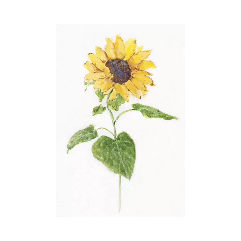 «Sunflower I» par Sally Swatland - reproduction d'art, Toile tendue, Pas de tapis, H 40 po x l 26 po x P 1,5 po