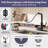 Matte Black Pull Down Kitchen Faucet With Integrated Glass Rinser And Waterfall Mode-123382625