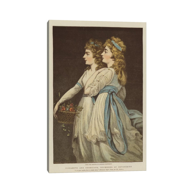Elizabeth And Georgiana, Duchesses Of Devonshire by Angelica Kauffmann - Wrapped Canvas Painting