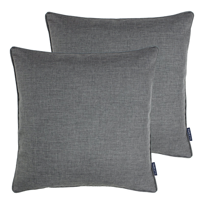 Square Cushion, Polyester/Polyfill, Silver