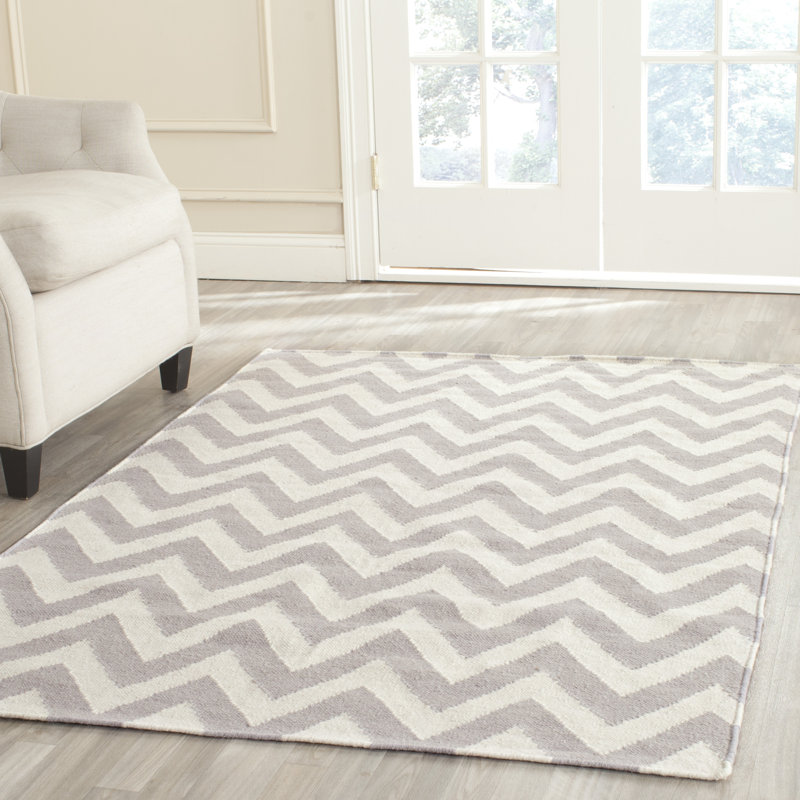 Mars Chevron Wool Hand Woven Area Rug, Rectangle 183 x 274 cm