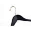 Cintres à jupe en bois noir avec pinces de qualité - crochet pivotant à 360 degrés chromé