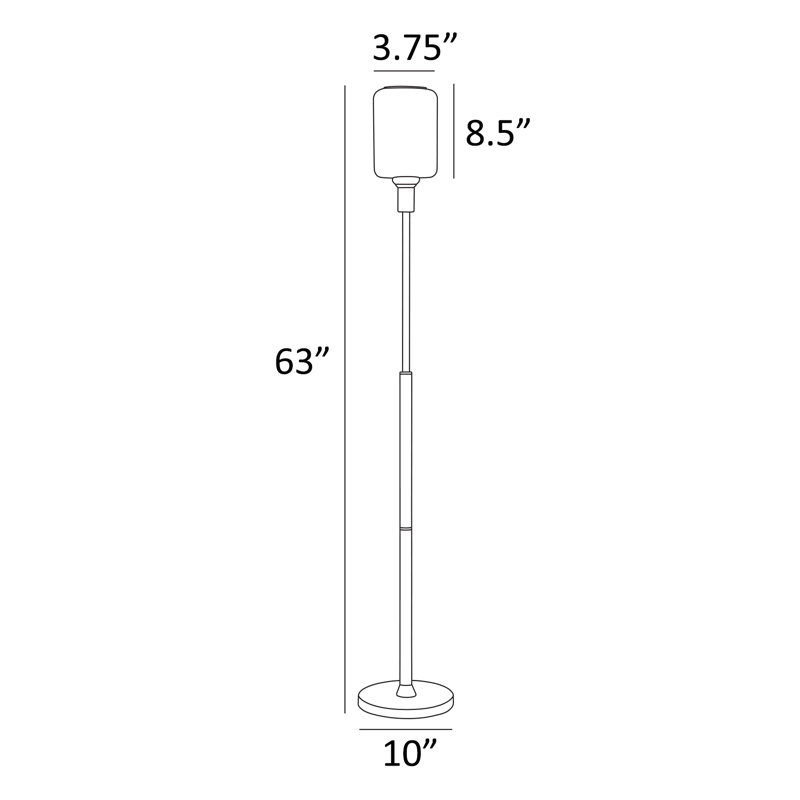 Fatuberlio 63'' Dark Bronze Torchiere Floor Lamp