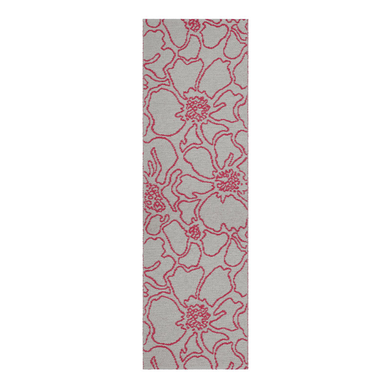 Runner Curtice Floral Flatweave Indoor / Outdoor Area Rug, Rectangle 60 x 120cm