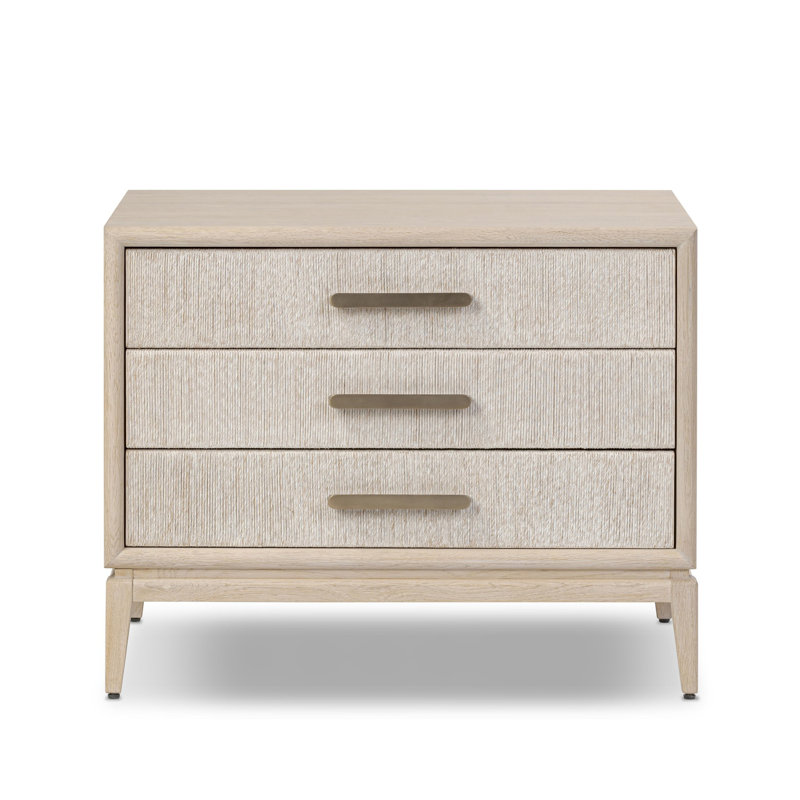 Jake Closed Nightstand-Oak Veneer, White