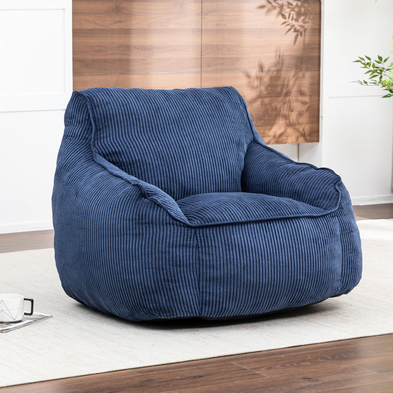 Fauteuil à billes spacieux, adultes et adolescents, conception ergonomique, rembourrage en mousse, bureau, sac en velours côtelé, mousse haute densité, chambre à coucher, chambre à coucher