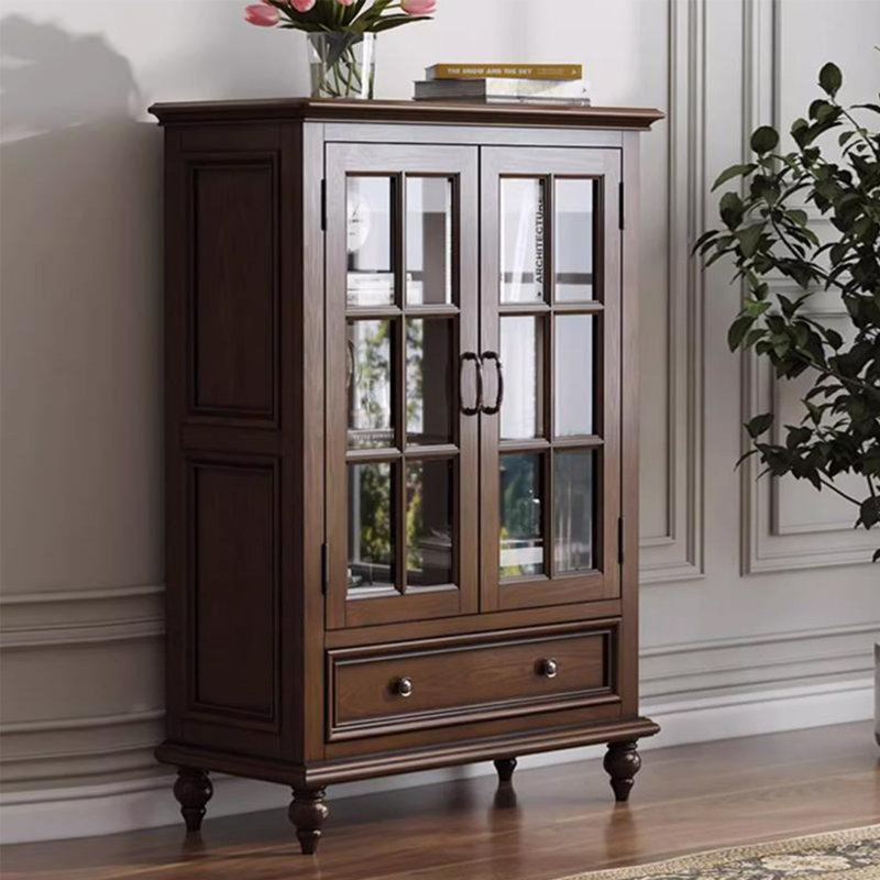 Armoire d'appoint multifonctionnelle en bois, Brun noisette