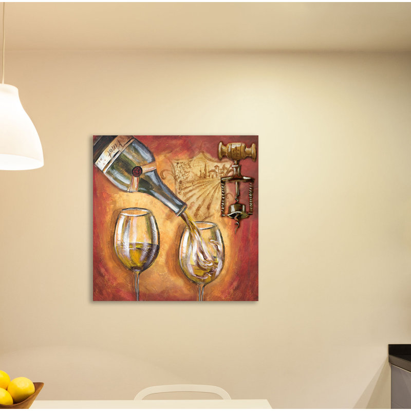 «Wine Pouring II» par Tre Sorelle Studios - Impression sur toile tendue, H 12 po x l 12 po