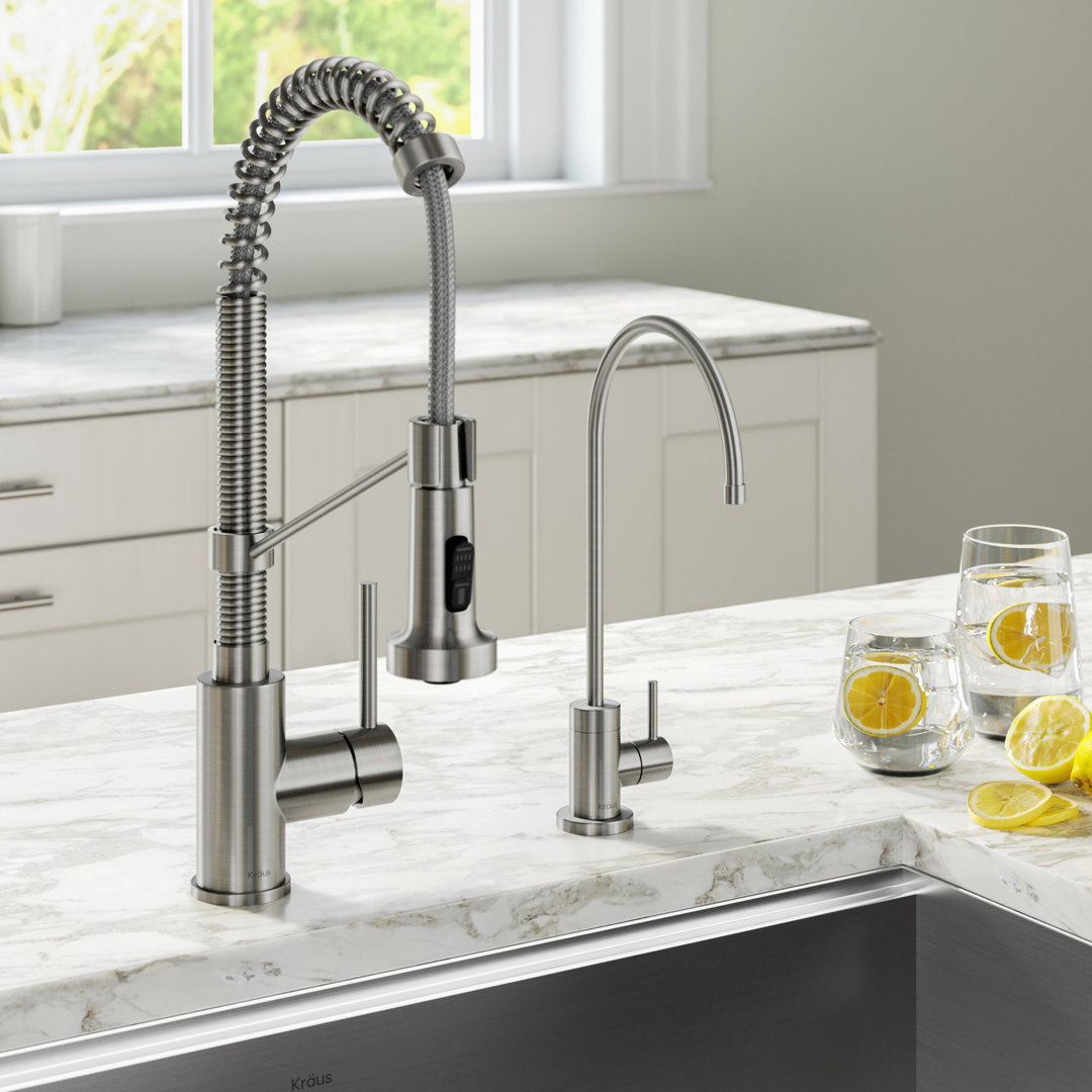 KRAUS Bolden Commercial Style 2-Function Single Handle Pull Down Kitchen Faucet Kraus 