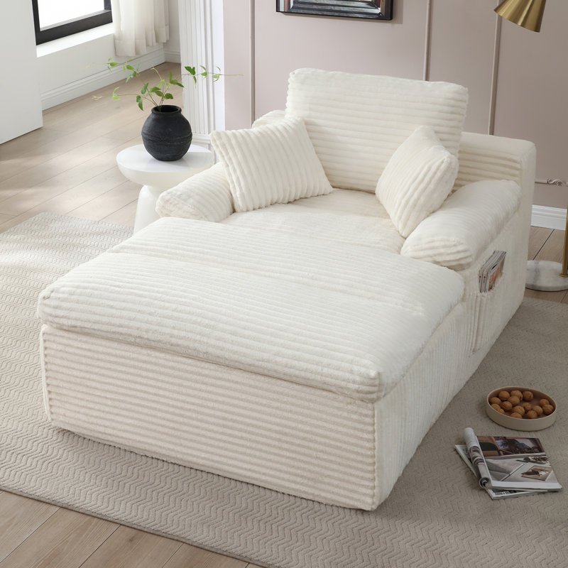 Chaise longue Boneless Cloud avec larges accoudoirs