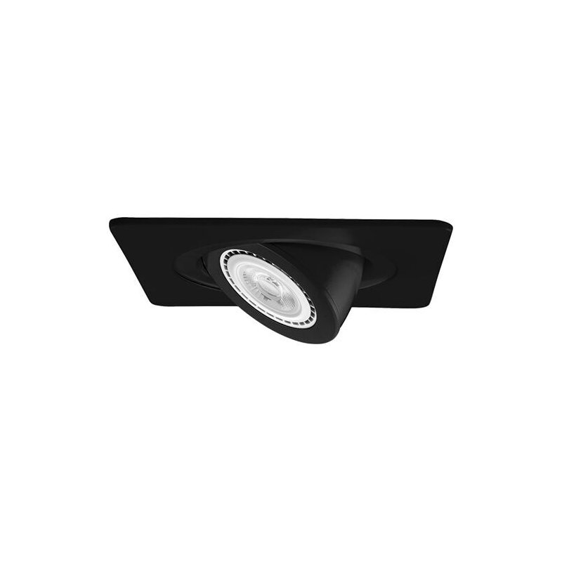 Garniture encastrée réglable 4" moulant, Noir