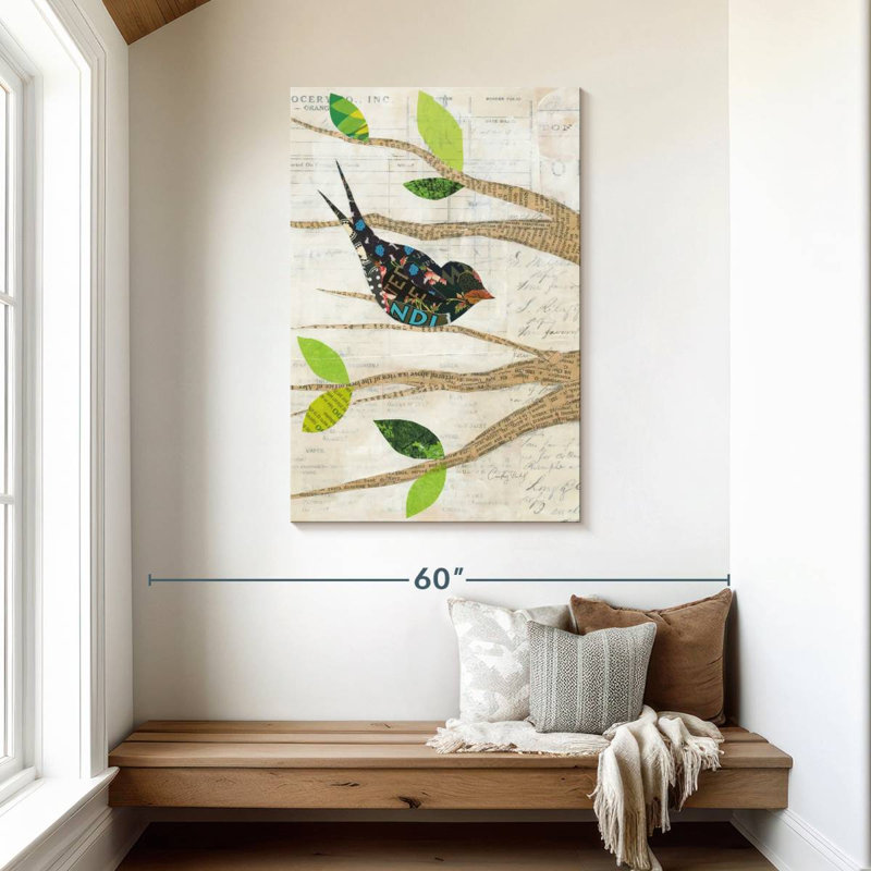 Brampt Birds In Spring III, 45" H x 30" W