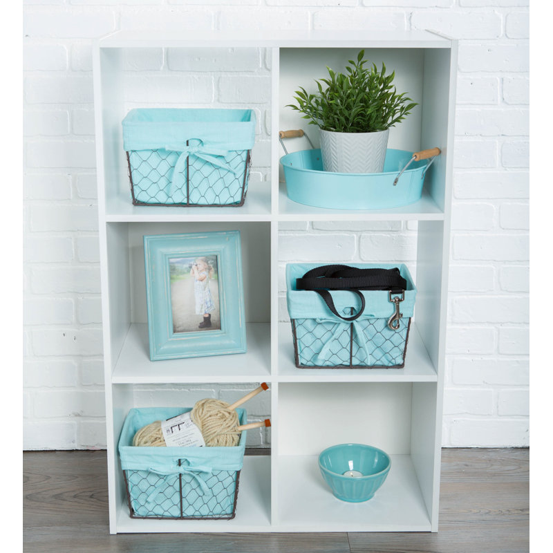 Ensemble de paniers en tissu 3 pièces Colgate, Turquoise rustique