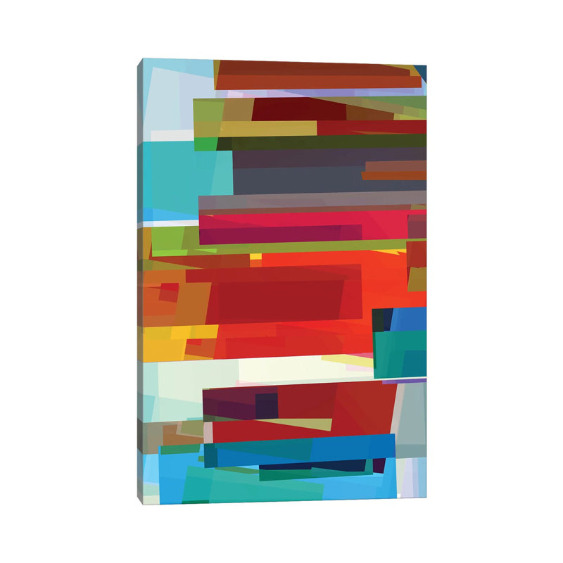 «Coloured Rectangles» par Angel Estevez - impression sur toile tendue, H 18 po x l 12 po x 1,5 po