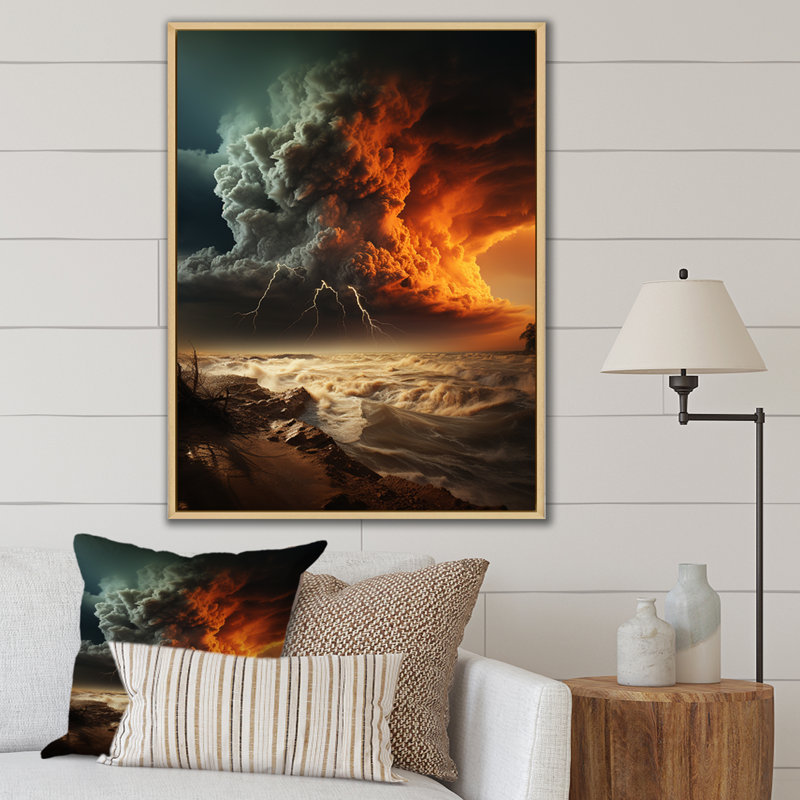 Calipatria Storm Rager Vortex III - reproduction sur toile, H 32 po x l 16 po x P 1 po, Cadre naturel flottant