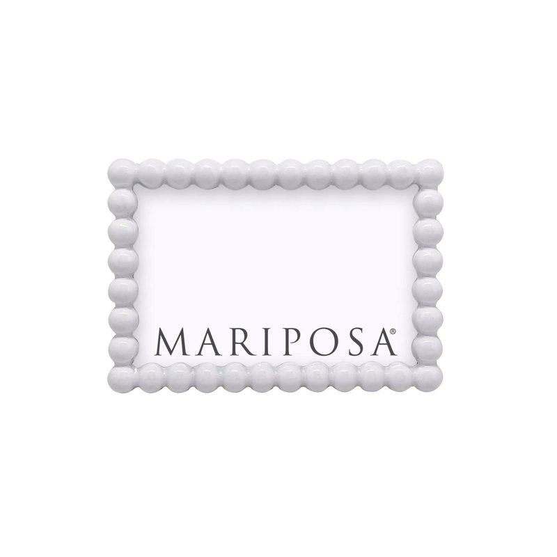 Metal Picture Frame, White, 4" W x 6" H