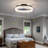 Modern Led Ceiling Fan Light With Remote & App Control, Dimmable  Flush Mount Fixture-940317587-958952936