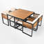 Ensemble repas en acacia avec coussins et repose-pieds Phillip-123899054-121453668