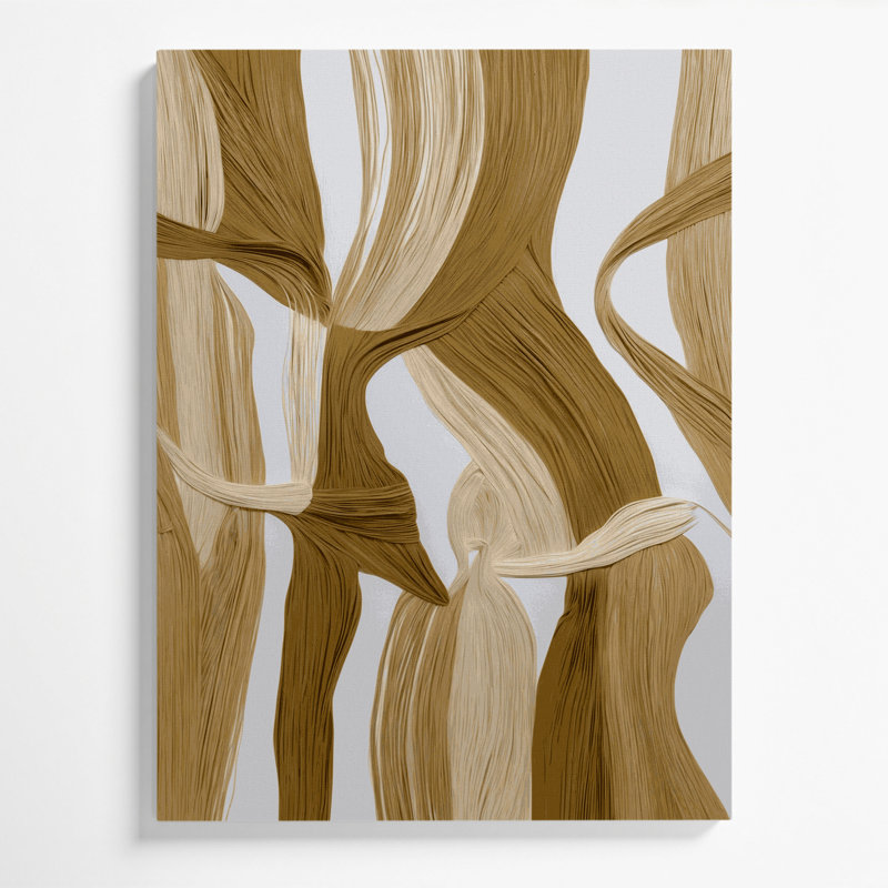 Abstrait, art figuratif brun sur toile 30