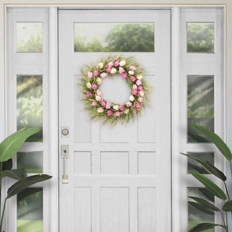Couronne de porte 30 po Eucalyptus Floral Spring