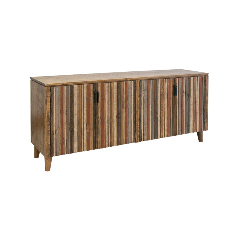 Tiza 68.5'' Solid Wood Sideboard, Brown/Beige/Red