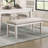 Modern Farmhouse Dining Bench Antique White Finish Upholstered Seat Wooden Furniture 1Pc