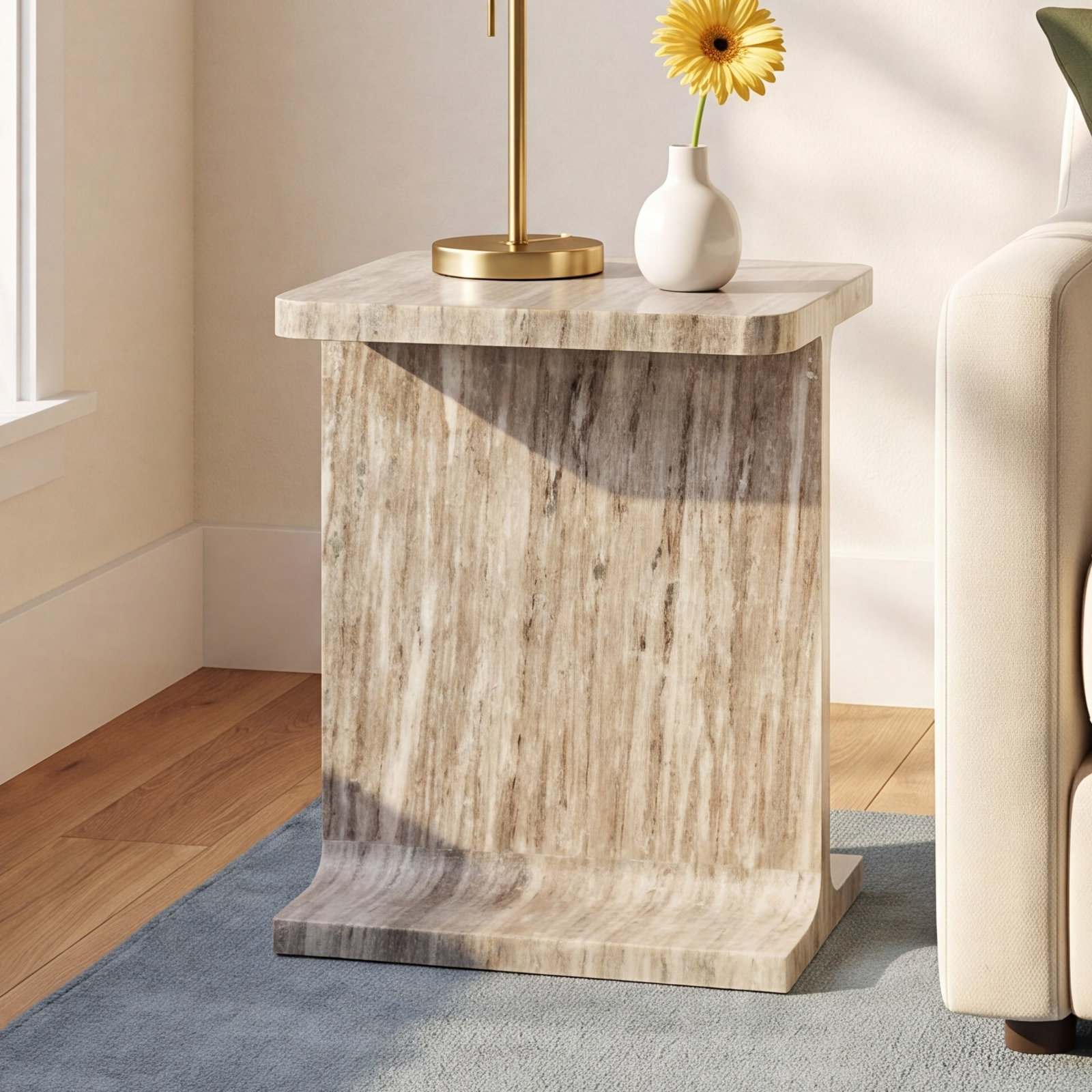 Rosanna End Table, Gray