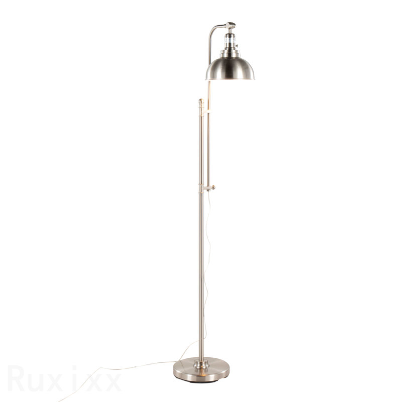 Lampe sur pied industrielle en nickel par Lumisource