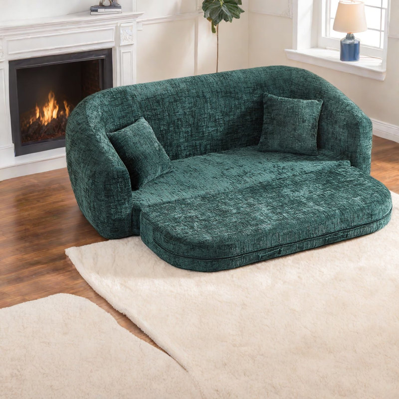 Compression Convertible Sofas, 87 Inch Chenille Modern Home Sleeper