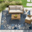 Tapis intérieur / extérieur bleu marine / ivoire Coastal Border-870475090-870475084