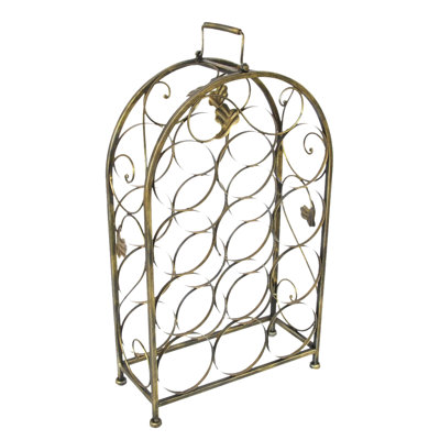 Energicus Floor Wine Bottle Rack in Patina