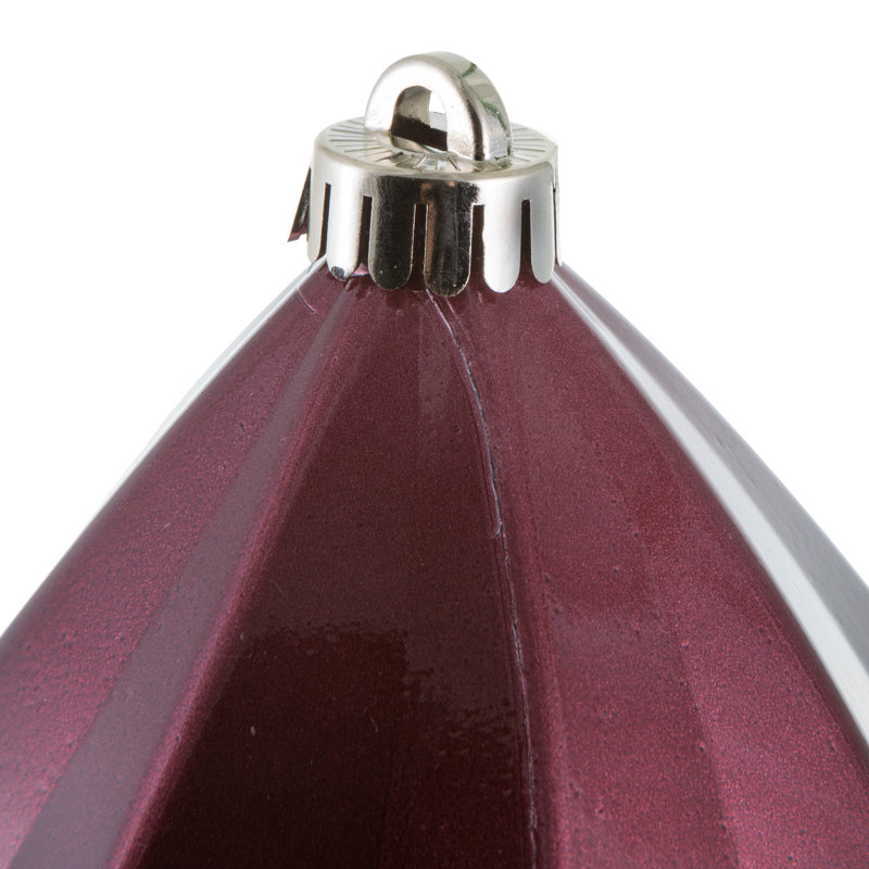 Ornement de Noël UV, 4" H x 4" W, Bourgogne