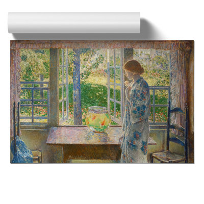 The Goldfish Window by Childe Hassam - No Frame Painting
