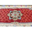 Grand tapis turc antique rouge avec des accents bohémiens subtils, idéal pour les chambres à coucher ou les espaces surdimensionnés