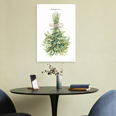 Marjoram Modern Rustic Vintage Wall Art Print 1 Piece Wrapped Canvas Wall Art