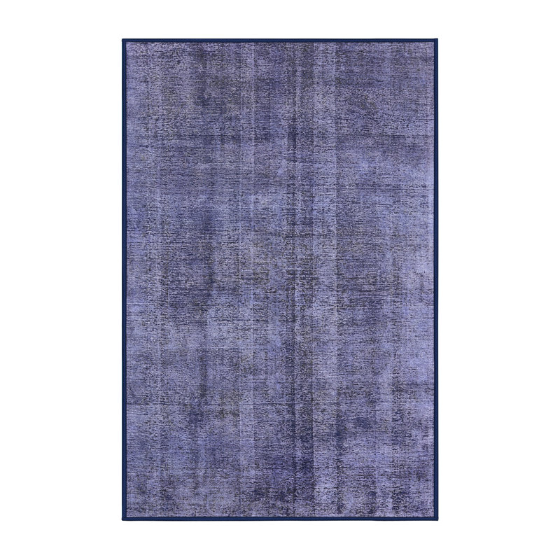 Tapis bleu foncé Rewis, Rectangle 8 pi x 10 pi