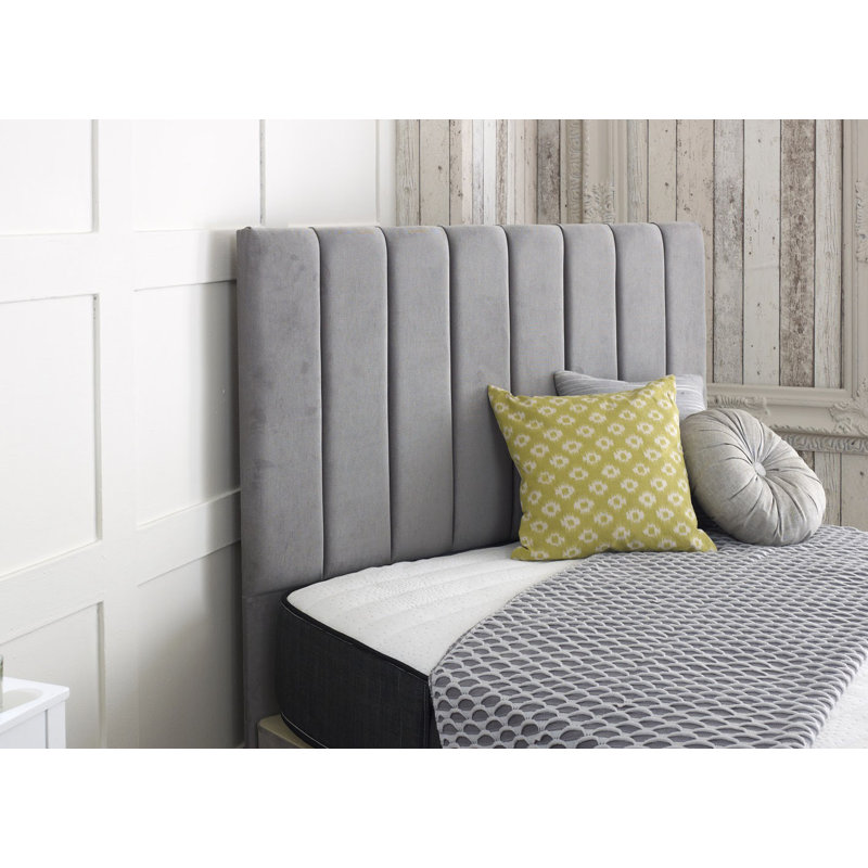 Arris Upholstered Headboard, Small Single (2'6), Silver