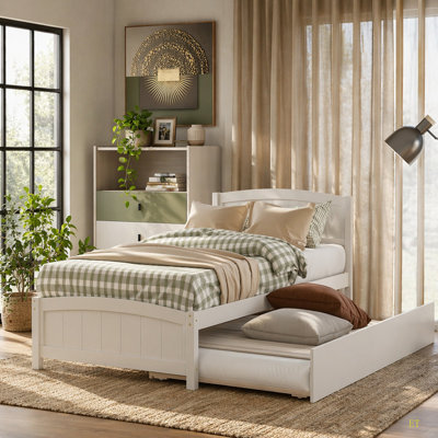 Lit plateforme simple avec lit gigogne