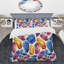 Blue Blue Stone Geode Crystals - Ensemble de housse de couette Stone Geode-109148261