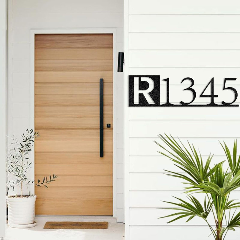 Décoration murale d'extérieur personnalisée, H 5,5 po x l 20 po x P 0,05 po, Oui