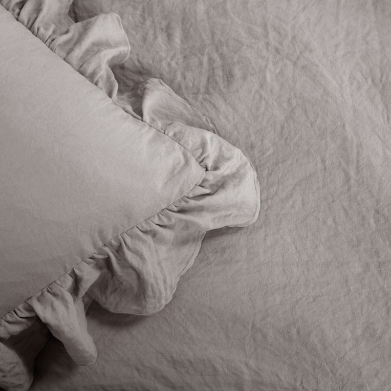 Reyna Microfiber 3 Piece Comforter Set, Full/Queen Comforter + 2 Standard Shams, Gray
